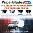 thumbnail image 2 of 2014 Ram ProMaster 2500 Beam Wiper Blades Wipers w/1yr Warranty (Set of 2), 2 of 5