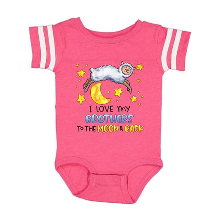 

Inktastic I Love my Brothers to the Moon and Back Cute Sheep Gift Baby Boy or Baby Girl Bodysuit