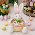 thumbnail image 1 of Easter Baskets for Boys & Girls Easter Baskets Bulk Easter Decoration Supplies Cartoon Cute Easter Bunny Doll Candy Basket Egg Storage Basket Easter Bucket Candy Bag for Easter Party (Pink), 1 of 8
