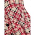 thumbnail image 4 of Blusa Talla Extra Sin Mangas a Cuadros Bolsillo Rosegal Blusas Tallas Grandes, 4 of 5