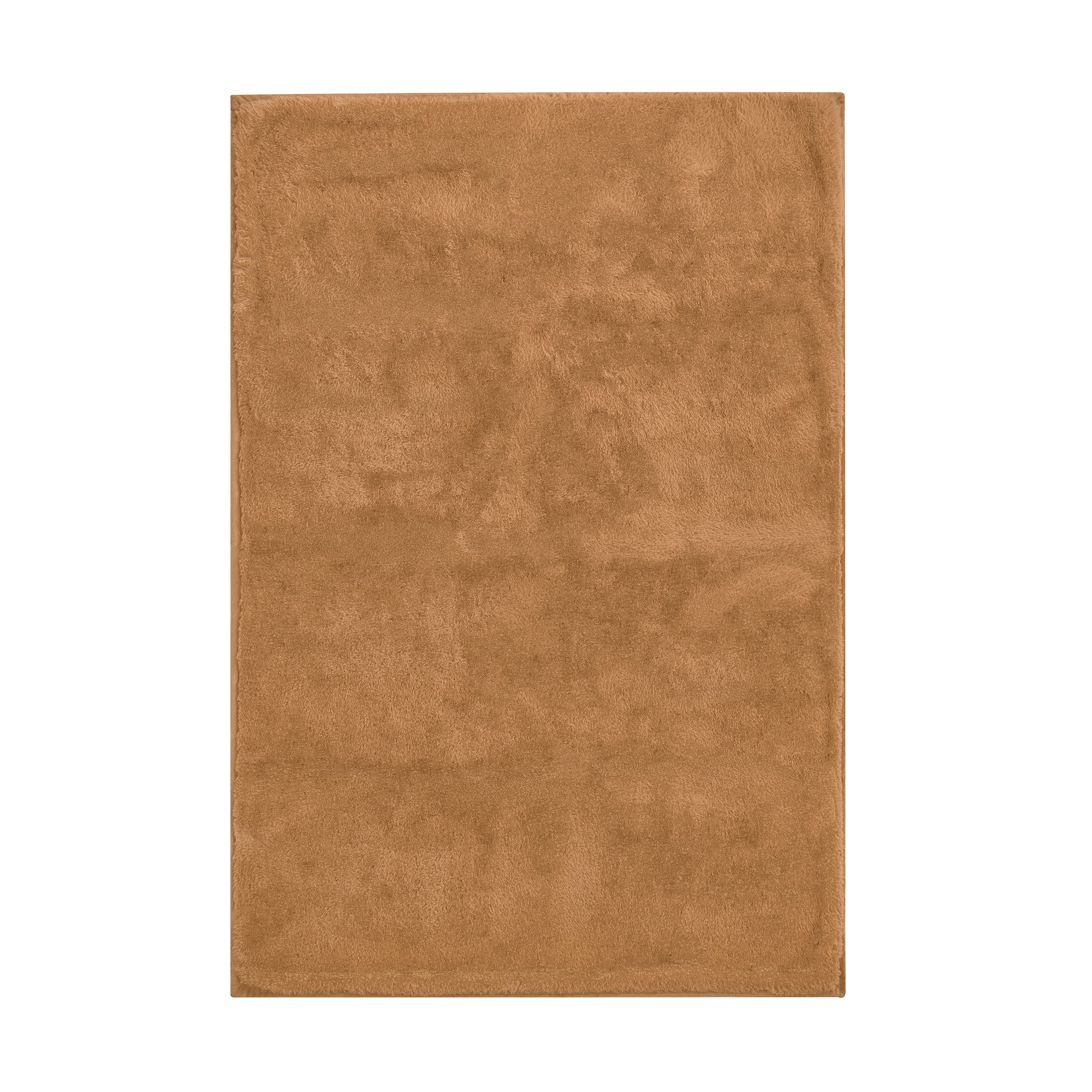 Better Homes & Gardens Dark Caramel Faux Fur Oversized Throw, 50 in x 72 in