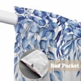 thumbnail image 4 of Eucalyptus Leaves Swag Valances for Windows 2 Pack, Kitchen Window Curtains 36 Inch Length, Navy Blue Summer Botanical Weeping Privacy Swag Curtains for Living Room/Bathroom with Rod Pocket 36"x36", 4 of 8