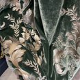 thumbnail image 3 of Olive Green Chocolate Brown Embroidery Stitching Velvet Gilt Curtains for Living Room Bedroom French Window Villa Customized, 3 of 5