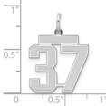 thumbnail image 2 of 925 Sterling Silver Number 37 Pendentif Pendentif Pendentif Breloques, 2 of 6