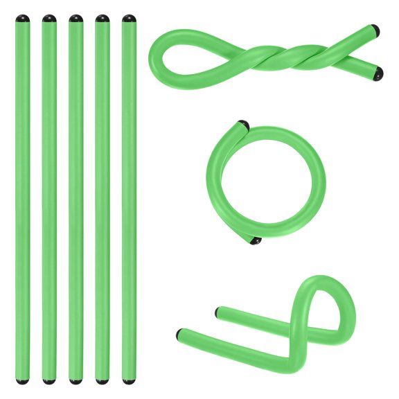 8-Pack Twist Rubber Ties, 17-Inch EVA Foam Reusable Bendable Rubber Twist Ties for Bundling Cords/Wires/Cables [Green]