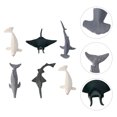thumbnail image 3 of 6pcs Marine Animal Model Adorable Marine Life Model (Black White Light Grey), 3 of 8