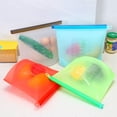 thumbnail image 4 of Reusable Gallon Bags - 2 Pack - EXTRA THICK Reusable Freezer Bags , Easy Seal & LEAKPROOF Food Storage Bags for Marinate Food, Fruits, Sandwich, Snack, Meal Prep, Travel Item, 4 of 5