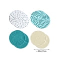 thumbnail image 3 of Woven Round Placemats Thermal Insulation Rope Cotton Heat Resistant Table Mats Durable Washable Coasters for Dining Table Kitchen Countertops Coffee Pots Bowls Indoor Outdoor Use, 3 of 7