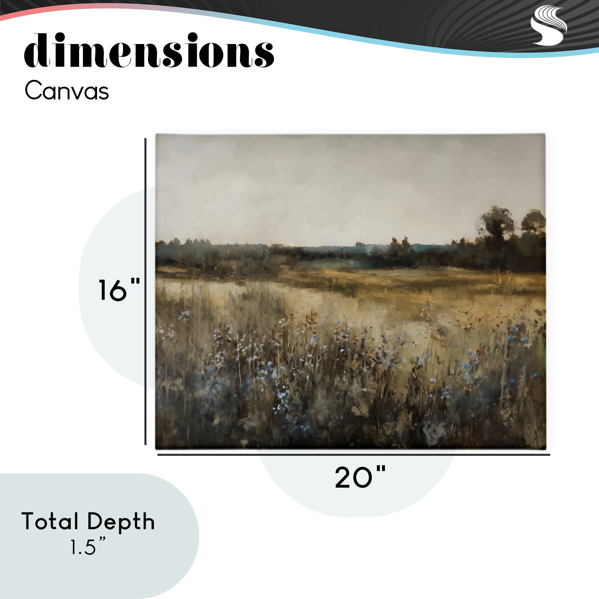 Stupell Industries Wildflowers & Wheat Meadow Canvas Wall Art, design by Creative Studio