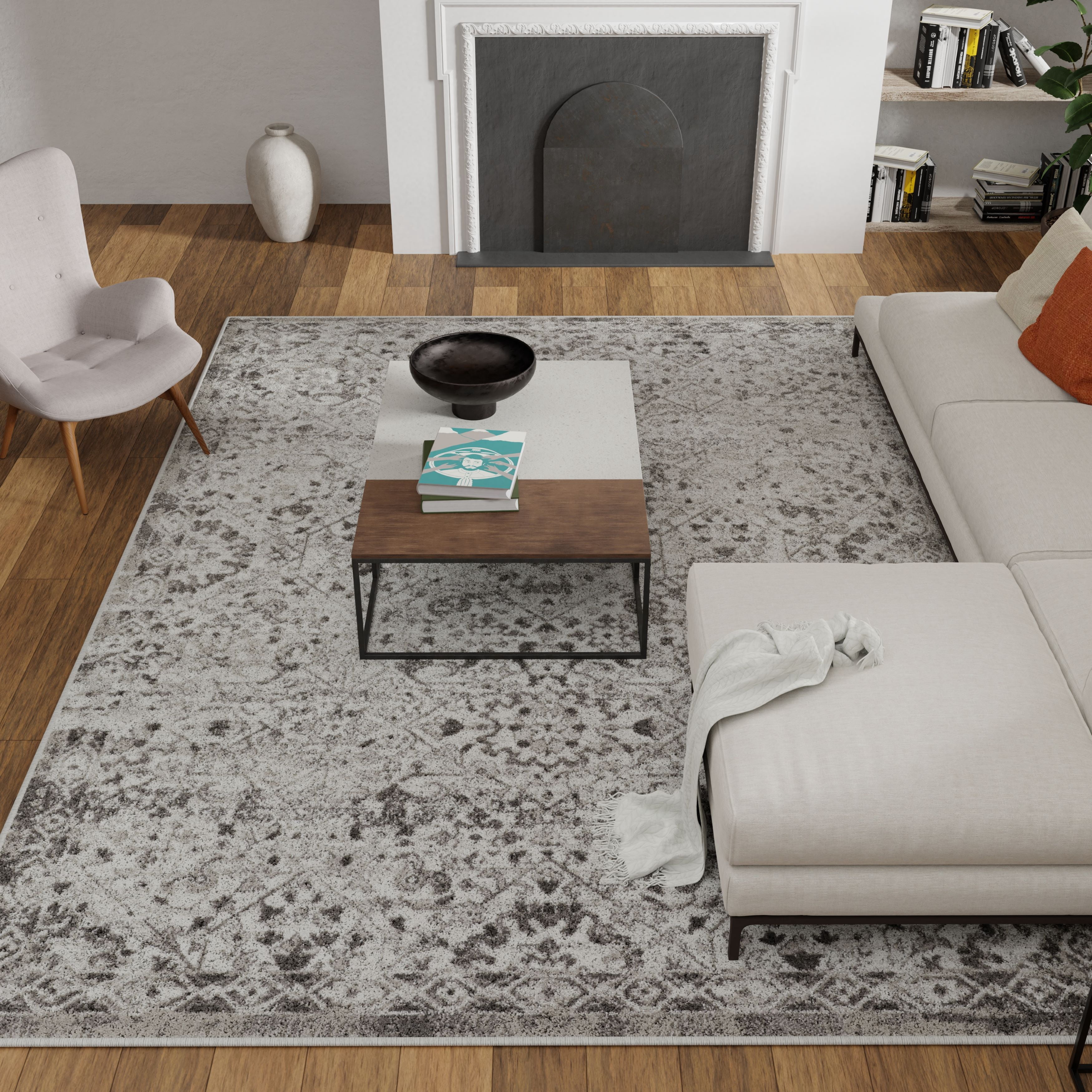 Loomaknoti Rhane Alreka 6' x 9' Gray Oriental Indoor Area Rug