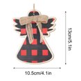thumbnail image 3 of Christmas Ornaments Christmas Decorations Indoor Classic Black Red Christmas Ornaments Christmas Tree Decoration Wooden Christmas Pendant, 3 of 4