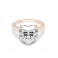 thumbnail image 3 of AFFY 3CT Heart Shape Moissanite Diamond Solitaire Engagement Ring in 14K Rose Gold over Silver-9.5, 3 of 8