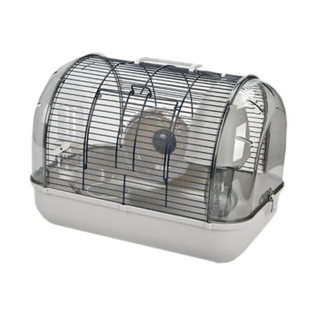 Bvdfgk Pet Carrier Small Animal Cage Portable Openable Top Chinchilla House for Gerbils Gray