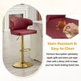 thumbnail image 6 of JUFU Bar Stools Set of 2, Extra Large Adjustable Swivel Bar Stools with Wide Seat & High Back, PU Leather Counter Height Bar Chairs with Footrest for Kitchen Island, 6 of 8