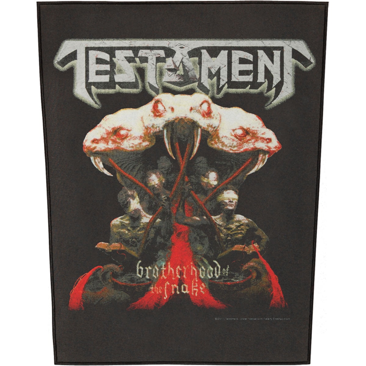 Testament Men's Brotherhood Back Patch Black