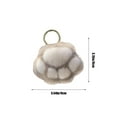 thumbnail image 3 of Zzbeans Cute Paw Keychain, Colorful Animal Paw Keychain, Decorative Keychain for Keys Backpack Car Purse, Gray, 3 of 6
