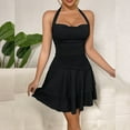 thumbnail image 1 of WILLBEST Vestido Casual De Moda Para Mujer, Ideal Para Vacaciones Diarias, Elegante Vestido Fruncido Con Escote En Forma De Corazón Para Primavera Y Verano Con Tacones Altos., 1 of 3