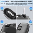 thumbnail image 2 of Enruiya Electric Nail Clipper, Rechargeable Automatic Nail Trimmer with LED Light & Nail Storage, Quiet One-Touch for Seniors & Adults, 2 of 7