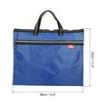 thumbnail image 2 of Uxcell Documents Books Tools Storage Pouch Waterproof Zipper File Bag, Blue, 2 of 5