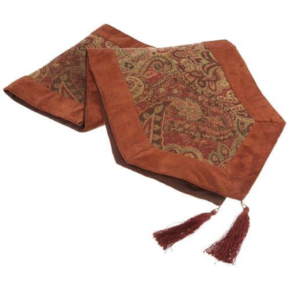 Chesapeake Paisley Runner Table Cloth with Velvet Border