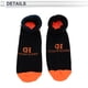 thumbnail image 5 of Calcetines de ciclismo Unique Bargains, absorbentes de sudor, antiolor, antifricción, naranja y azul, nylon, tamaño L, 1 par, rayas bicolor, 5 of 6