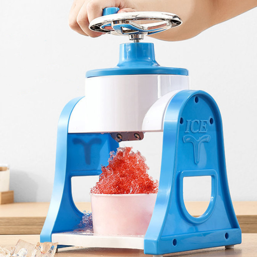 Portable Manual Ice Crusher Shaver Handheld Snow Crushing Ice Machine Stainless Steel Shredding Ice Slush Maker for Household