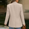 thumbnail image 4 of Singel Breasted Blazer Womens Button Casual Open Front Long Sleeve Suit Jackets Business Work Office Blazers Khaki 2XL, 4 of 5