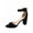Black, variant on Sunshine-53 Women's Fashion Peep Toe Ankle Strap Buckle Chunky High Heels Sandals Shoes ( Red Pat, 7)