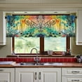 thumbnail image 3 of Yayeee Kitchen Curtains Tier Set of 2 Light Filtering 57"x24" Over Sink Window Panels, Colorful Plants, 3 of 7