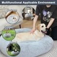 thumbnail image 5 of ELSKER&HOME Calming Dog Bed,Donut Washable Warming Soft Round 39 inches Dog Beds for Large Dogs,Anti-Anxiety Fluffy Plush Cushion Bed Fits up to 120 lbs Pets, 5 of 6