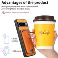 thumbnail image 4 of Dteck for Google Pixel 9 Pro XL Case with Detachable Wallet Credit Card Holder, 2-in-1 Shockproof Magnteic Ring Stand PU Leather Case for Women for Men, Yellow, 4 of 8