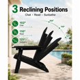 thumbnail image 3 of WINSOON Outdoor All-Weather HDPE Folding Adirondack Chair with Cup Holder & Adjustable Backrest, Easy to Install & Clean, Ideal for Garden, Yard & Patio, 3 of 8