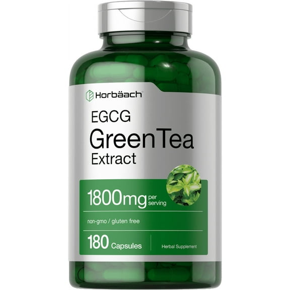 EGCG Green Tea Extract Pills | 1800 mg | 180 Capsules | by Horbaach