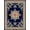 Blue, Pattern 3, variant on ODIKA 4'x6' Machine Washable Non-Slip Area Rug, Victorian Garden Scrollwork with Flourishing Petal and Vine Details High Traffic Rug, Navy, 389877