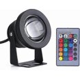 thumbnail image 1 of LED Submersible Flood Light, IP67 Waterproof RGB Underwater Light, 10W LED Flood Light for Fountain Pool Outdoor Garden Lighting Black, 1 of 4