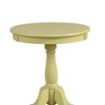 thumbnail image 5 of Benzara Traditional Style Wooden Round Side Table with Turned Pedestal Base, Yellow, 5 of 5