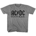 thumbnail image 1 of ACDC Back In Black Graphite Heather Youth T-Shirt Tee, 1 of 2