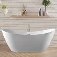 thumbnail image 2 of Vanity Art 71" x 29" Acrylic Freestanding Bathtub Contemporary Soaking Tub with Overflow and Pop-Up Drain, VA6903, 2 of 5
