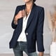 thumbnail image 3 of Gibobby Blazer de mujer casual Blazer ligero para mujer con botones de solapa ajuste delgado para trabajo y oficina(Azul,G), 3 of 4