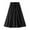 Black, variant on WREESH Womens 2025 Spring Summer Midi Skirt Solid Cotton Linen Dress Fashion A-Line Flared Skirt High Waist Long Skirt Black
