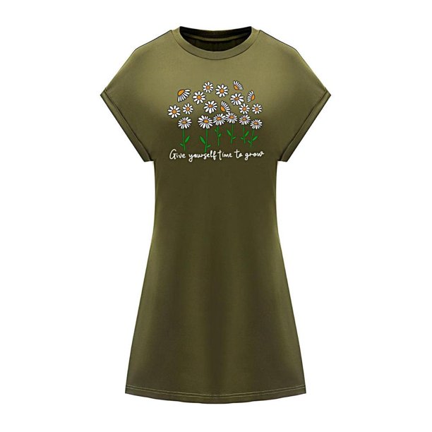 Vestido de verano para mujer, minivestido hasta la para adolescentes, para desplazamientos en la playa M