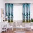 thumbnail image 1 of Cortina Deco Lily Printing Ventana Persianas Sala de estar opacas (Azul) Likrtyny Libre de BPA, 1 of 9