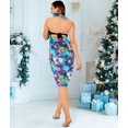 thumbnail image 3 of LA LEELA Women's Beachwear Santa Christmas Sarongs Wraps Bikini Swim Cover Up Wrap Bathing suit Beach Coverups for Women One Size Allover Santa, Blue, 3 of 6