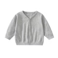 thumbnail image 5 of akafmk Cardigan Sweater for Girls Soft Cotton Cardigans V Neck Button Down Casual Knit Outerwear Versatile Fall Clothes, Size 0-1 Year, 5 of 8