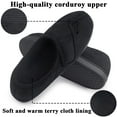 thumbnail image 2 of Diabetic Slippers Shoes for Men Arthritis Edema Adjustable Closure Memory Foam House Shoes, Black 7, 2 of 7