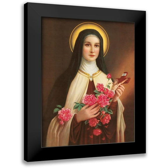 Anonymous 12x14 Black Modern Framed Museum Art Print Titled - HL. THERESIA VOM KINDE JESU