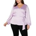 thumbnail image 4 of Blouse Portefeuille à Manches Blouson Ceinturée pour Femmes I-n-c - 2X, 4 of 5