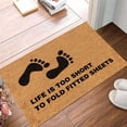 thumbnail image 5 of 16x24 Inch Coir Doormat Holder Mats for Front Door Summer Rug Outdoor Home Décor Doormat Entrance Door Mats for Entrance, Patio, High Traffic Areas, LIFE IS TOO SHORT TO FOLD FITTED SHEETS, 5 of 6