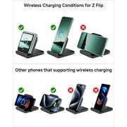SwanScout Wireless Charger for Samsung Z Flip 7 FE/Z Flip7, SwanScout 501S, Fast Wireless Charging Stand for Samsung Galaxy Z Flip 7/6/5/4/3/2/1, Foldable and Portable Wireless Charger (No Adapter)