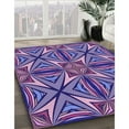 thumbnail image 3 of Ahgly Company Machine Washable Indoor Round Transitional Bright Purple Area Rugs, 8' Round, 3 of 7